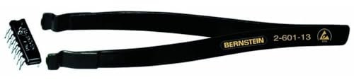 BERNSTEIN ESD IC Pinzette 125 mm ableitfähig | IC Abzieher, IC Entferner, Chipschutz Zange, Enstückung, Formengreifer | Für 16-18 polige Dual Inline IC`S | Löten, Lötzubehör
