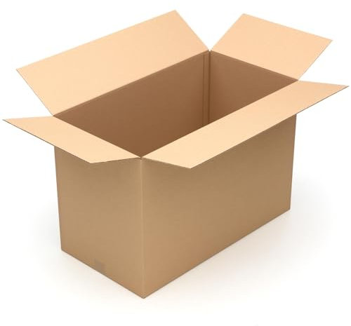 KK Verpackungen Versandkartons 750 x 400 x 500 mm Braun 1-wellig (Außenmaß 754 x 410 x 510 mm) | 5 Stück, Faltkartons Kartons für Versand als DHL Paket Hermes Paketklasse L DPD GLS Paketklasse XL