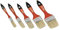 KWB FLAT BRUSH SET, 5-PIECE PAINTING SET, FOR STAINING, 15 20 30 40 50 MM WIDTH, LACQUER BRUSHES FOR WOOD COATING AND PAINTING WORK