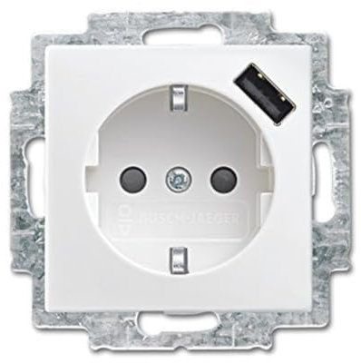 Busch-Jaeger SCHUKO USB-Steckdose 20 EUCBUSB-914 alpinweiß Busch-Balance SI Steckdose 4011395191262