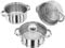 Judge Essentials Stainless Steel 3 Tier Steamer 16cm, Vented Glass Lid, Integral Casserole Pot, Oven Safe, Induction Ready