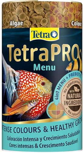 Tetra Pro Multi-Crisps Menu - 4in1 premium fish food mix with a variety of Crisps for energy, colour, growth, 250ml