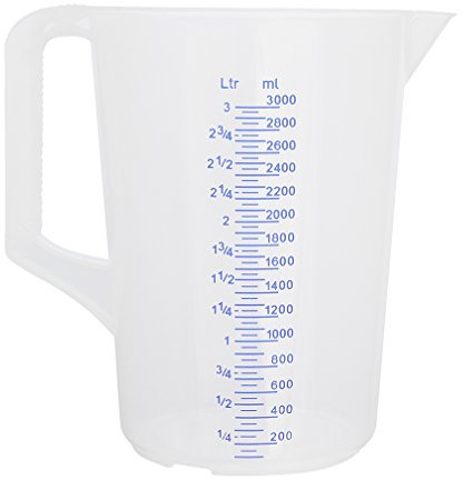 Messbecher Maßbecher Messkanne Literbecher Profiqualität 3000 ml