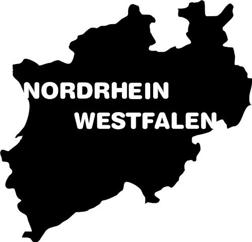 blattwerk-design KFZ-Aufkleber, Nordrhein-Westfalen, Bundesland, Bundesländer, Deutschland, Fahrzeug-Aufkleber, Auswahl (M071 Grau)