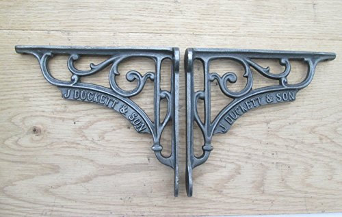 Ironmongery World 6 Pair J Duckett Antique Vintage Cast Iron Shelf Bracket Sink Toilet Cistern