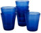 Kaleidos Classico Set di 6 Bicchieri 300 ml, Vetro soffiato e colorato in Pasta, Blu, 9x9x10 cm, 6 unità
