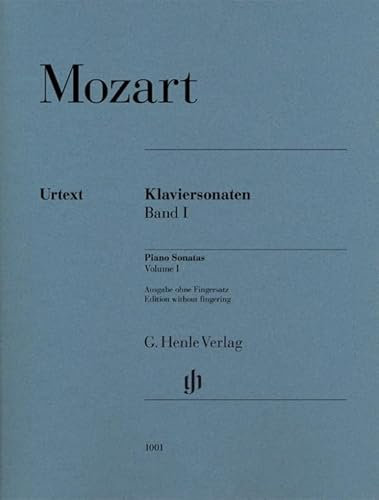 Klaviersonaten, Band I; Ausgabe ohne Fingersatz: Ausgabe ohne FS, Klavier zu zwei Händen; ; Tasteninstrumente; Klavier; Ausgabe ohne Fingersatz; (G. Henle Urtext-Ausgabe)