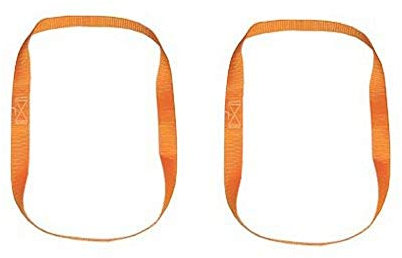 81774 Braun Motorrad Bike-Lashing Zurrschlaufen, Farbe orange, Endlosschlingen 1 m Umfang, Bandbreite 25 mm, Set 2teilig (2 Stück 1m Umfang, orange)