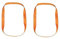 81774 Braun Motorrad Bike-Lashing Zurrschlaufen, Farbe orange, Endlosschlingen 1 m Umfang, Bandbreite 25 mm, Set 2teilig (2 Stück 1m Umfang, orange)