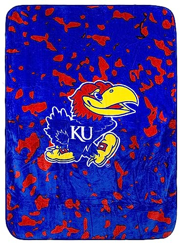 College Covers Everything Comfy Kansas Jayhawks Soft and Warm Huge Raschel Throw Blanket, 86 x 63