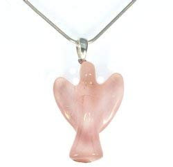 Pendentif Quartz Ange Rose 25mm