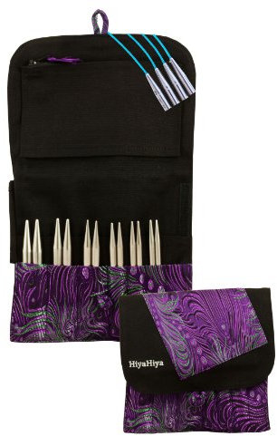 HiyaHiya Stricknadeln, auswechselbar, 13 cm, große Spitze, Größen (US 9–15), Stahl-set-5-tips-large-sizes-(us-9-15), Bambus, Kabel, Austauschbaren