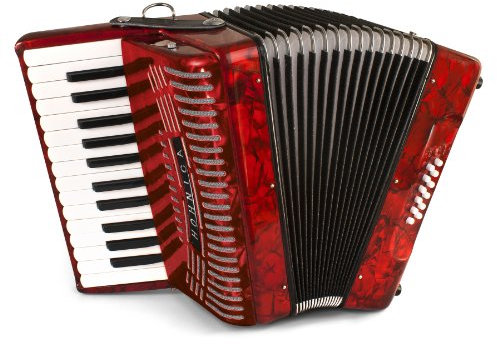 Hohner Accordions 1303-RED 12 Bass Einsteiger-Akkordeon, Rot