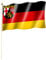 Stockflagge/Stockfahne RHEINLAND-PFALZ Flagge/Fahne ca. 30 x 45 cm mit ca. 60cm Stab/Stock