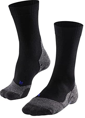 FALKE TK2 Explore Cool M So respirantes anti-ampoule épaisses 1 paire, Chaussettes de randonnée Homme, Noir Black-Mix 3010, 44-45