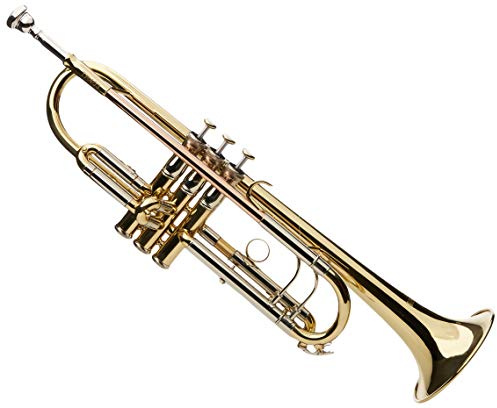 Roy Benson Bb-Trompete TR-403 (Premium Messing-Konstruktion - erweitertes Schallstück - dunkler Klangcharakter - inkl. leichtem Rechtecketui - mit Rucksackgarnitur), lackiert