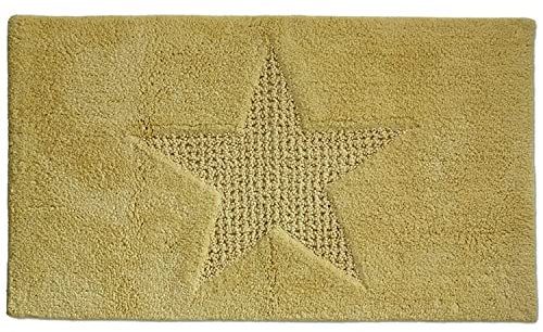 Kela Badematte Lindano 100x60cm aus Baumwolle in gelb, 100 x 1 x 60 cm