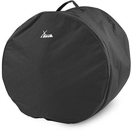 XDrum Classic Drumbag, Schlagzeugtasche für Bass Drum Größe 20x18 (Durchmesser: 20, Tiefe: 18, wasserabweisend, Innenpolsterung, stabiler Tragegriff) Schwarz
