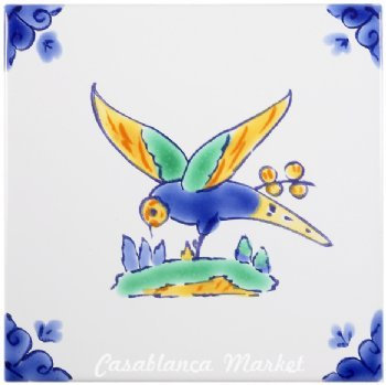 Casablanca Markt mt024 Mediterrane Keramik Schlucken Fliesen Deko, blau