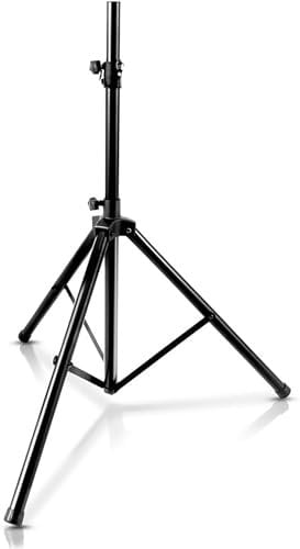 Pyle Supporto Altoparlanti, Stativi per Casse Acustiche, Stativi Casse Audio Treppiede Pieghevole, Altezza Regolabile Fino a 177,8 cm, Inserimento Compatibile 3,5 cm