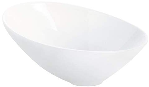 ASA 1988013 Schale asymmetrisch - Fine Bone China Porzellan - weiß - Länge 11,5 cm