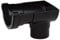 POLYPIPE RR106 Black Stop End Outlet for 112mm Half Round guttering System