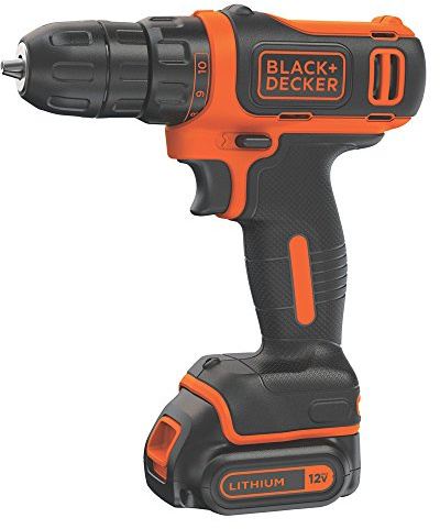 BLACK+DECKER 12V MAX Cordless Drill/Driver, Battery and Charger Included (BDCDD12C)