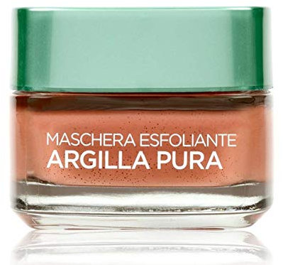 L'Oréal Paris Maschera per il Viso Argilla Pura con Alghe Rosse, Leviga e Ristringe i Pori del Viso, 50 ml