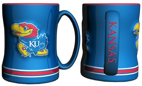 Kansas Jayhawks Relief Tasse, 425 ml, Royal
