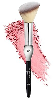 IT Cosmetics Heavenly Luxe French Boutique Blush Brush #4 - Angled Blush Brush for Cheeks - Liquid & Powder Blush Brush - Makeup Brush With Award-Winning Heavenly Luxe Hair