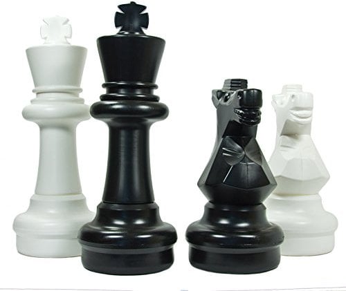 Ubergames XXL Outdoor Schach - Robuste Schach Figuren bis 64 cm Hoch - Wasserdicht & UV Beständig - für Garten und Park