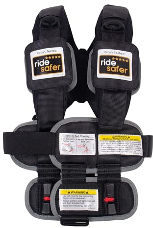RideSafer - Extra kleiner, schwarzer, leichter, kompakter, tragbarer Autositz – perfekt für Reisen und den täglichen Gebrauch der Kindersicherheit