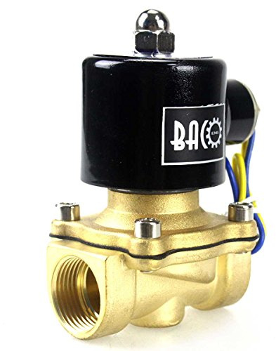 BACOENG DC 12V 3/4 Elettrico elettrovalvola Ottone Solenoid Valve per Acqua Aria Olio NC