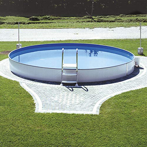 Steinbach Styriapool rund Ø 600 x 150 cm, Pool, Einhängebiese, Stahlmantel, Handlauf, Bodenschienen, Folie blau 0,6 mm, 012335