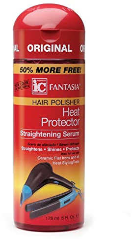 Fantasia High Potency IC Heat Protector Straightening Serum, Hair Polisher, 6 oz. by Fantasia Industries Corporation