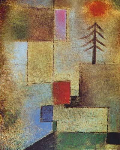 1art1 Paul Klee Poster Kleines Tannenbild, 1922 Kunstdruck Bild 50x40 cm