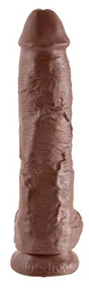 Pipedream King Cock with Balls, Brown, 10 Inch