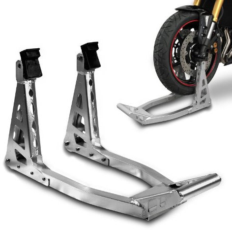 ConStands - Motorrad Montageständer Kompatibel mit Yamaha BT 1100 Bulldog,Fazer 8 (FZ8 Fazer),FJ 1200,FJR 1300,FZ 750,FZ1/Fazer,FZ6/Fazer/S2,FZ6 S2,FZ8 Vorne Superlight Front Silber