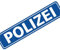 Magnetschild Magnettafel Polizei 300x70 mm 0,9 mm stark haftend runde Kanten