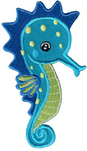 PatchMommy Seepferdchen Patch Aufnäher Applikation zum Aufbügeln Bügelbild - für Kleidung Jeans Jacken Kinder Baby