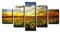 Visario 5535 Bilder und Kunstdrucke auf Leinwand Bild 160 x 80 cm Sonneblume fünfteilig