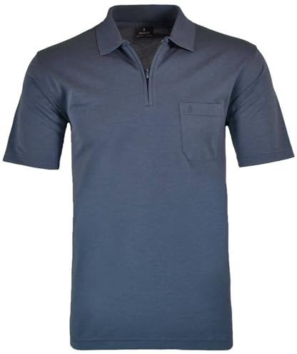 RAGMAN Herren Softknit-Poloshirt mit Zip Azur-778, 4XL