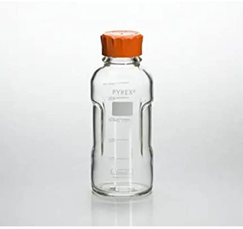 Pyrex 1399-125CN-M Slim line Media Bottle Easy Pour Corning 125ML Ca, Glass (Pack of 4)