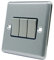 AET CSC3GSWIBS Satin Chrome Classical Black Insert Metal Rocker Switches-10 Amp Triple 3 Gang 2 Way Light Switch