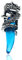 Stayoung Jewellery Herren Halskette mit Anhänger Gothic Drachenzahn Edelstahl Kristall Blau Schwarz Tribal Symbol Edelstahl Kristall, Edelstahl, Kristall