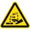Aufkleber Warnung vor ätzenden Stoffen gemäß ASR A1.3, / DIN 7010, Folie selbstklebend 10cm (Warnschild, Gefahrstoffe, ätzend) praxisbewährt, wetterfest