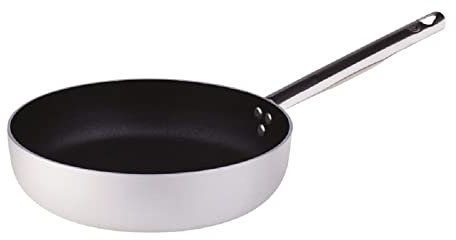 Pentole Agnelli Platinum Padella Dritta, Acciaio Inossidabile, Argento, 28 cm