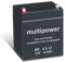 akku-net Replacement Rechargeable Battery for APC Back-UPS ES 500, 12V, Lead-Acid