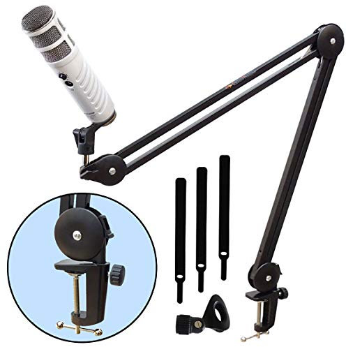 Rode Podcaster MKII - Microfono dinamico USB + Keepdrum MS138, braccio per microfono