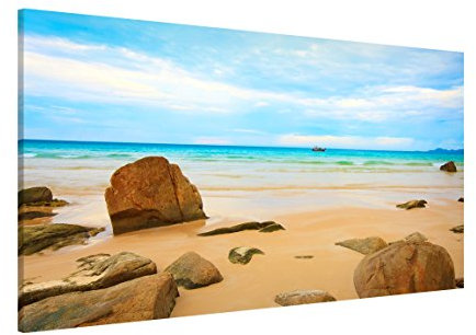 Magnettafel The Beach Memoboard Design Quer Metall Magnet Pinnwand Motiv Wand Stahl Küche Büro, Größe HxB: 37cm x 78cm